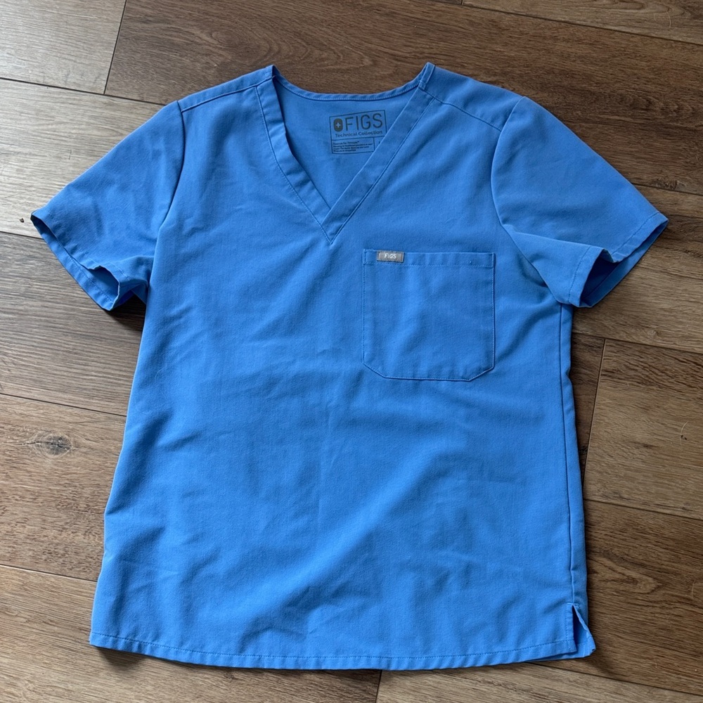 FIGS Catalina Scrub Top - Cecil Blue